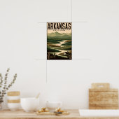 Oude Arkansas-reisposter Poster (Keuken)
