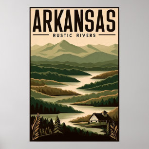 Oude Arkansas-reisposter Poster