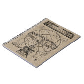 Oude armillary Sphere Spherical Astrolabo Burlap Notitieboek (Linkerzijde)