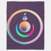 Oude Art Alien Rainbow Crop Circles Fleece Deken (Voorkant)