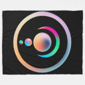 Oude Art Alien Rainbow Crop Circles Fleece Deken (Voorkant (Horizontaal))
