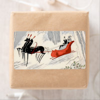 Oude Art Deco Kerst slee-rit