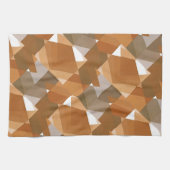 Oude Art Deco Pochoir Jazz Bruine Geometrische Vor Theedoek (Horizontaal)