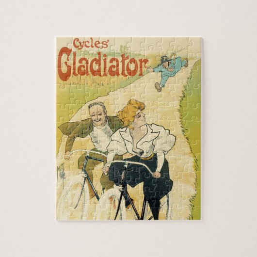 Oude Art Nouveau, Gladiator Cycles fietsen Legpuzzel (Verticaal)