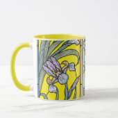 Oude Art Nouveau, Iris Tuinbloemen Mok (Links)