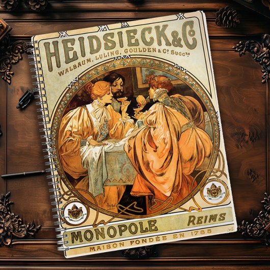 Oude Art Nouveau-posterontwerpen Planner