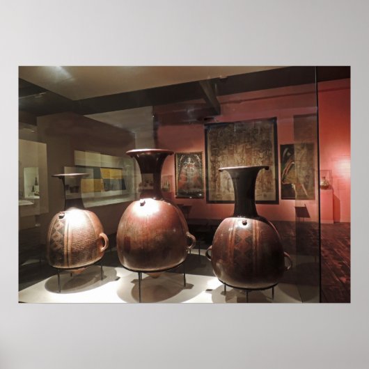 Oude artefacten in een Peruaans Museum Poster (Voorkant)