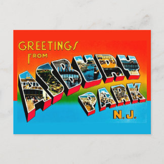 Oude Asbury Park NJ ansichtkaart Briefkaart