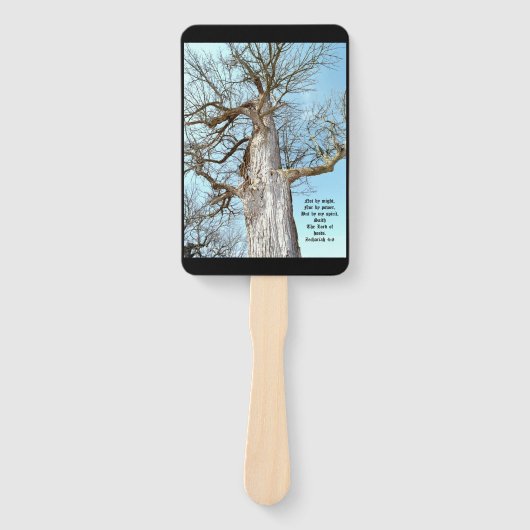 Oude Ash Zacharia 4:6 Handwaaier (Voorkant)