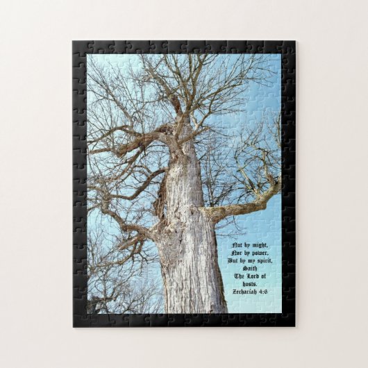 Oude Ash Zacharia 4:6 Legpuzzel (Verticaal)