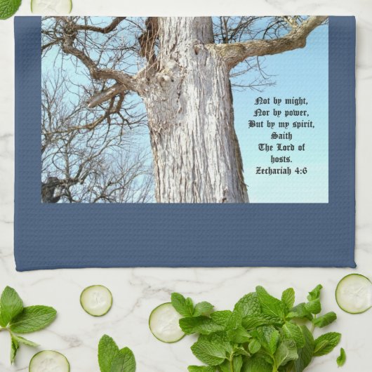 Oude Ash Zacharia 4:6 Theedoek (Gevouwen)