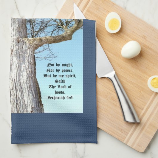 Oude Ash Zacharia 4:6 Theedoek (Quarter Fold)