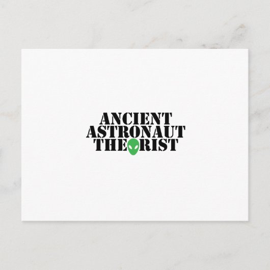Oude Astronaut Theorist Alien Grappige Verjaardag Briefkaart (Voorkant)