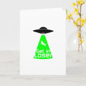 Oude Astronaut Theorist Alien Grappige Verjaardag Kaart (Gele Bloem)