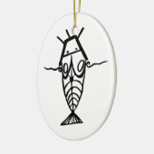 Oude astronauten keramisch ornament (Links)