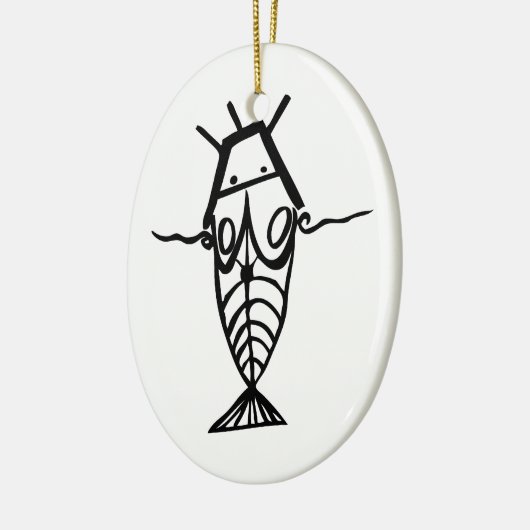 Oude astronauten keramisch ornament (Links)