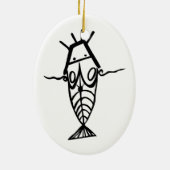 Oude astronauten keramisch ornament (Achterkant)