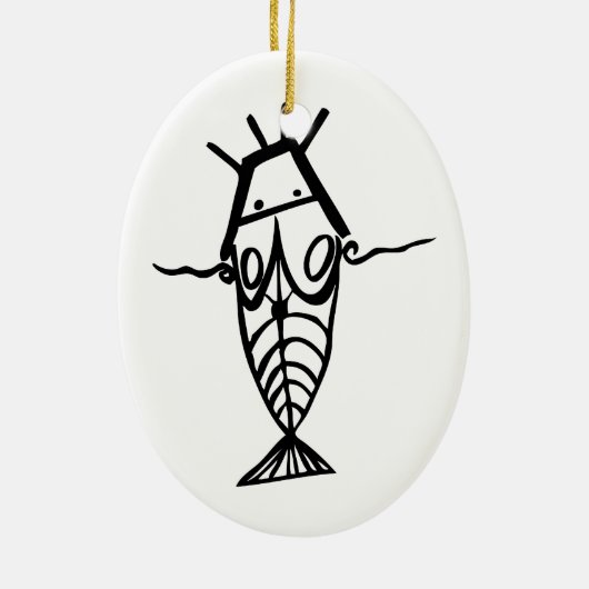 Oude astronauten keramisch ornament (Achterkant)