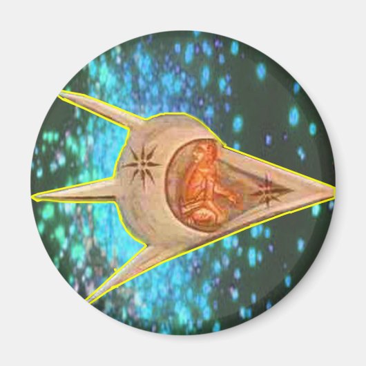 Oude astronauten magneet (Voorkant)