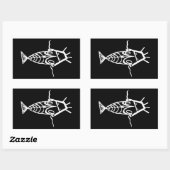 Oude astronauten rechthoekige sticker (Vel)