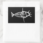 Oude astronauten rechthoekige sticker (Tas)