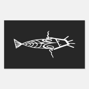 Oude astronauten rechthoekige sticker