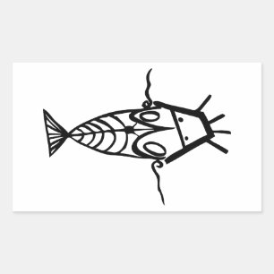 Oude astronauten rechthoekige sticker