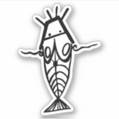 Oude astronauten sticker (Voorkant)