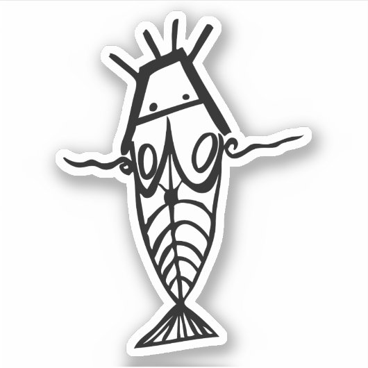 Oude astronauten sticker (Voorkant)