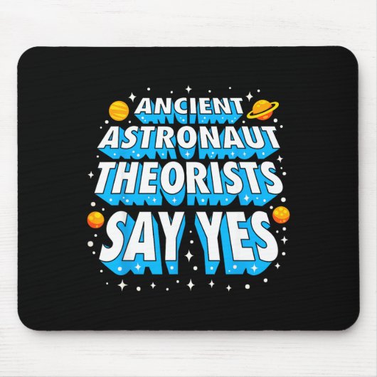 Oude astronauten theoretici Funny Outer Space Gala Muismat (Voorkant)
