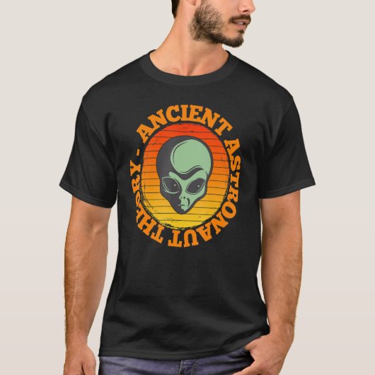 Oude Astronautentheorie Grappige Alien Hoofd Weten T-shirt (Voorkant)