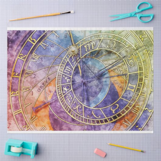 Oude astronomie 20x30-decoupage tissuepapier (Craft)