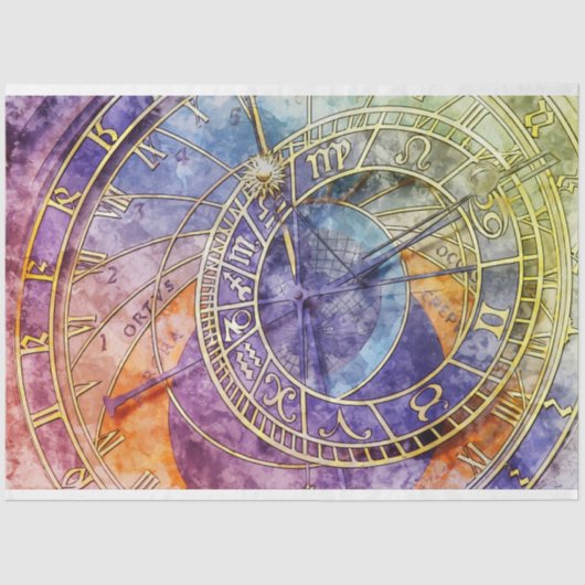Oude astronomie 20x30-decoupage tissuepapier (Voorkant)