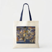Oude astronomie Hemelse fresco, sterrenbeelden Tote Bag (Voorkant)