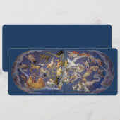 Oude astronomie Hemelse sterrenbeelden Fresco (Voorkant / Achterkant)