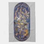 Oude astronomie Hemelse sterrenbeelden fresco Theedoek (Verticaal)