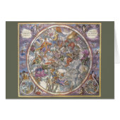 Oude astronomie, kaart van christelijke sterrenbee (Voorkant Horizontaal)