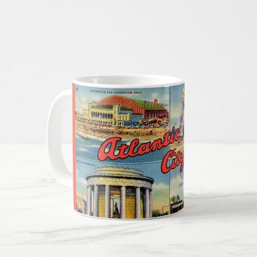 Oude Atlantic City NJ mok (Voorkant links)