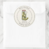 Oude augurk in pot inmaakpot Etiket (Tas)