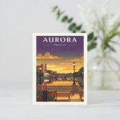 Oude Aurora Illinois Briefkaart (Staand voorkant)