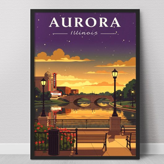 Oude Aurora Illinois Poster