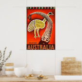Oude Australische Reisposter Aboriginal Kunst Poster (Keuken)