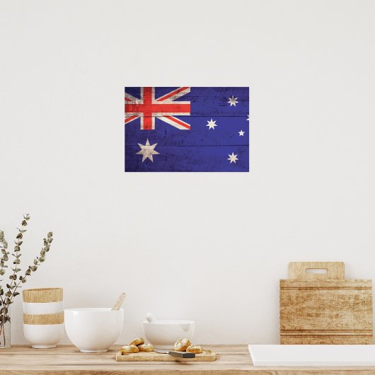 Oude Australische vlag Poster (Keuken)