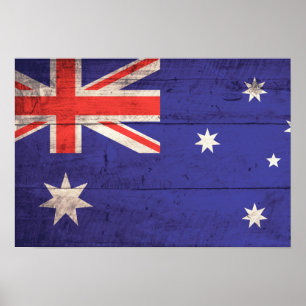 Oude Australische vlag Poster