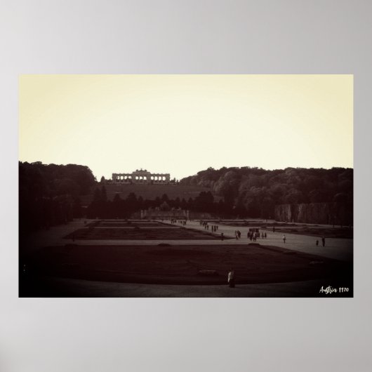 Oude Austria Wenen Schonbrunn Tuinen Poster (Voorkant)