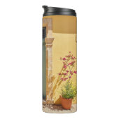 Oude authentieke groene deuren in Nicosia Cyprus Thermosbeker (Geroteerd rechts)