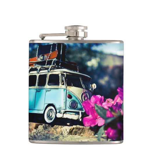 oude auto 2 heupfles (Voorkant)