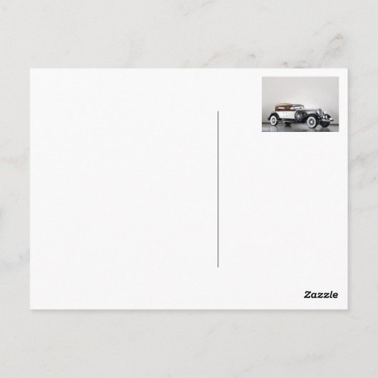 Oude auto 42 briefkaart (Achterkant)
