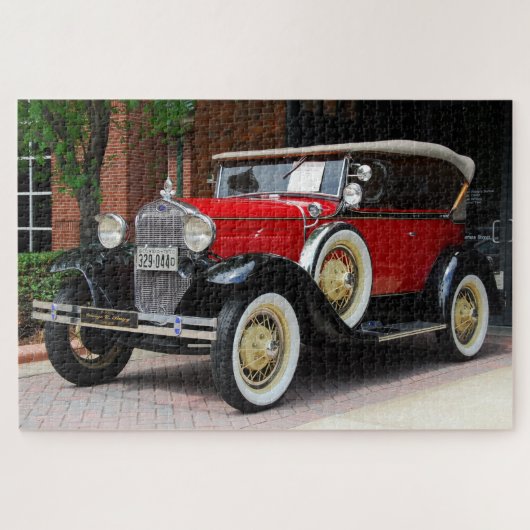 Oude auto achtergrond legpuzzel (Horizontaal)