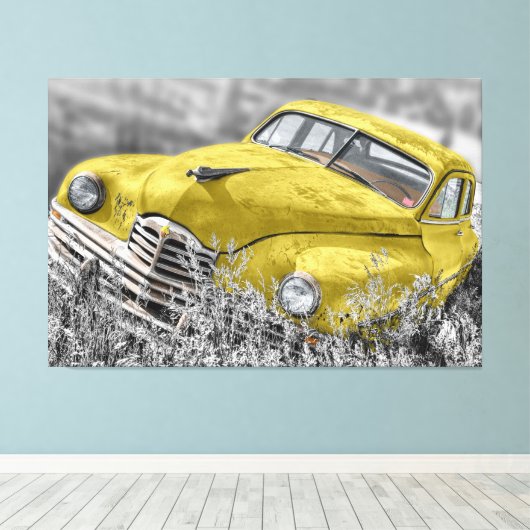 Oude auto Art. 2 Gewikkeld Canvas (Insitu (Houten vloer))